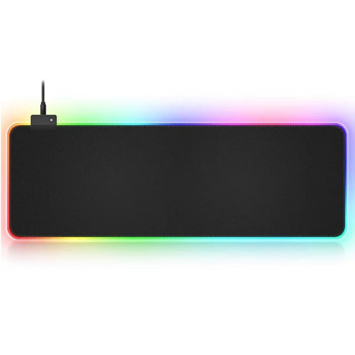 Mousepad gaming, 300x800x4 mm, Lumini RGB, Mat XXL, Negru