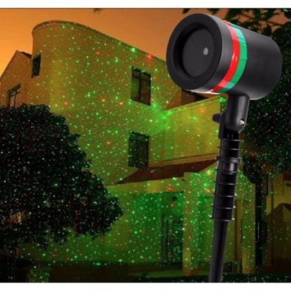Proiector Laser Light cu lumini verzi si rosii pentru exteriorul casei