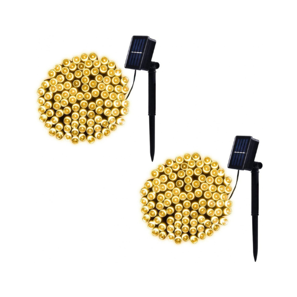 Promotie! - Instalatie 100 LED pentru exterior cu incarcare solara