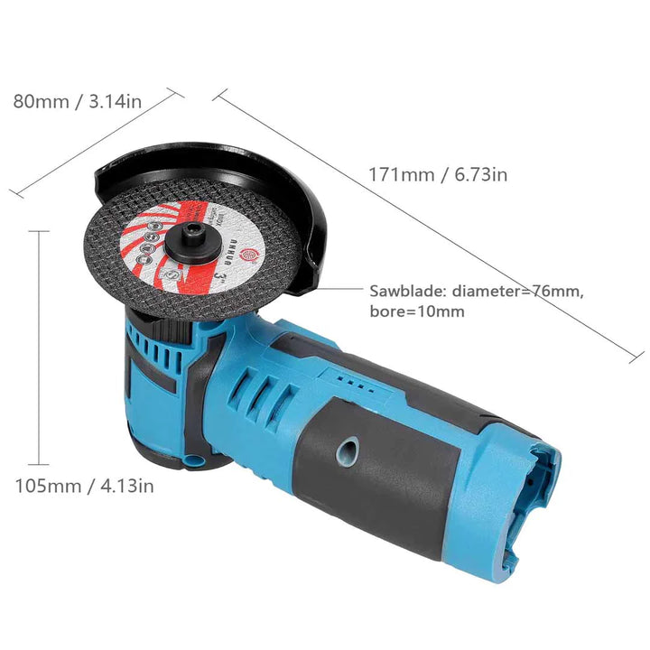 Mini Polizor Unghiular Flex Electric cu 2 Acumulatori, 12V, Disc 76MM