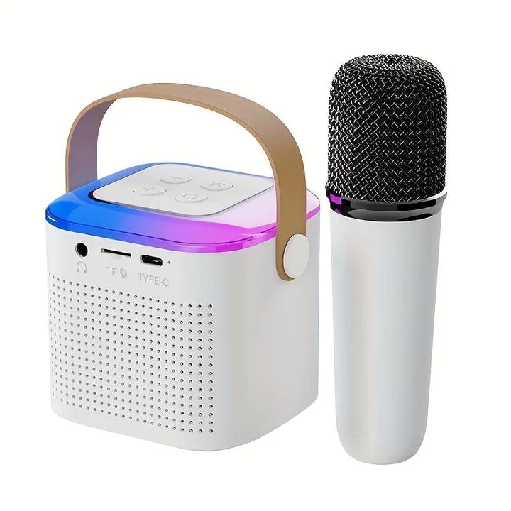 Boxa cu Bluetooth led cu microfon karaoke, 6W, sunet stereo 3D