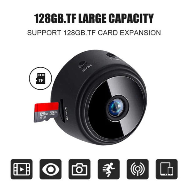 Pachet 2+1 CADOU Camera HD WiFi - Suport Card 128GB, 1920*1080P, Compacta cu Vizualizare Live, Vedere Nocturna