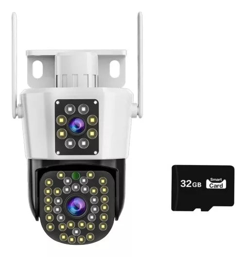 Camera dubla wifi jortan - 6mp, full hd 4k cu alarma integrata, detectare umana si recunoastere faciala + card 32GB CADOU