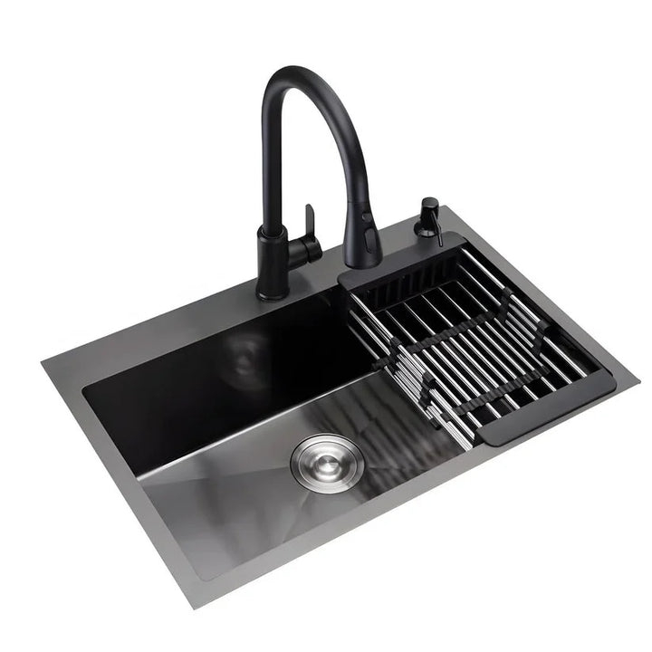 Chiuveta Bucatarie Profesionala Inox HS GRI-NEGRU 750x450 mm