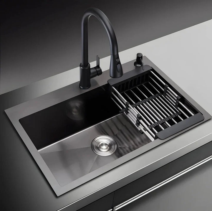 Chiuveta Bucatarie Profesionala Inox HS GRI-NEGRU 750x450 mm