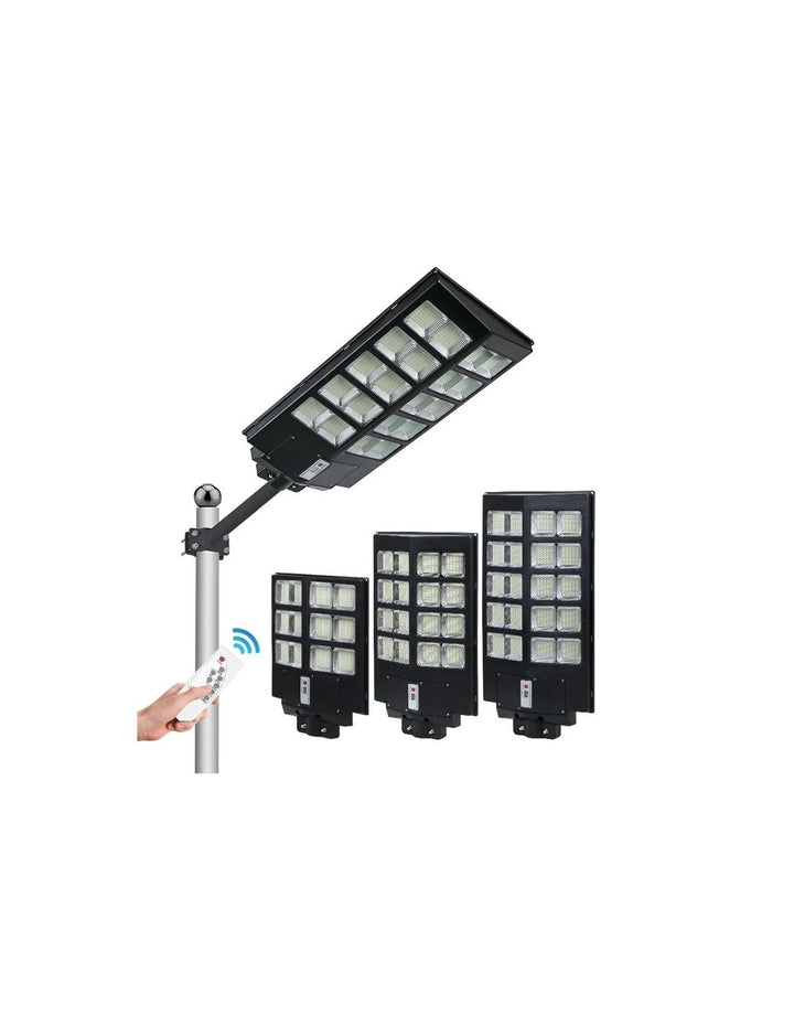 Lampa solara stradala dubla Jortan, 1000W cu Telecomanda si Suport Metalic