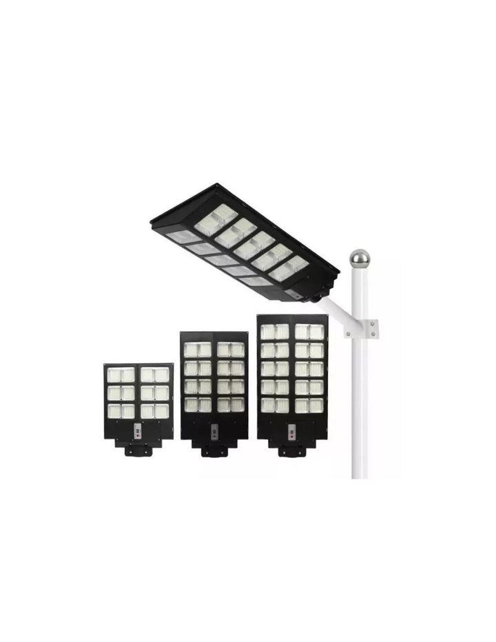 Lampa solara stradala dubla Jortan, 1000W cu Telecomanda si Suport Metalic