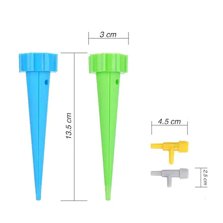 Set 8 dispozitive automate de udare prin picurare , cu Sistem Reglabil al Debitului pentru ghivece flori + Furtun extensibil 22 m cadou