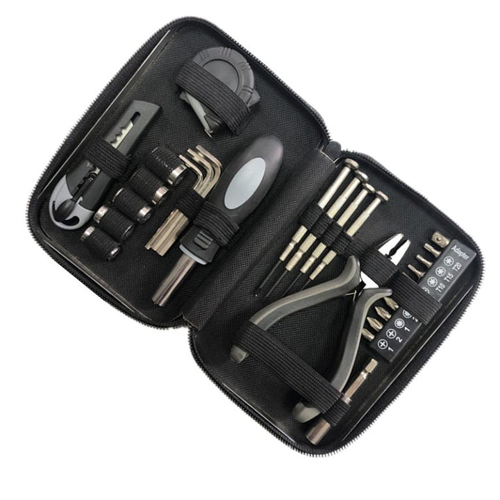 Trusa 27 Piese, Surubelnita biti si precizie, Chei Tubulare 6-10 mm, cleste, ruleta si cutter