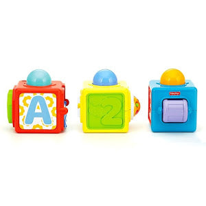 Set cuburi stivuibile pentru bebelusi, Fisher Price
