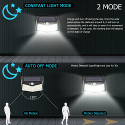 Set 4 x lampa solara 212 LED, senzor de miscare, 3 moduri de functionare