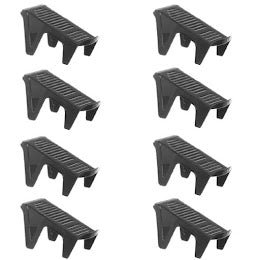 Suport organizare pantofi, Negru, set 8 bucati