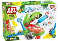 Joc creativ cu plastilina, Dino la dentist, accesorii incluse, +3 ani