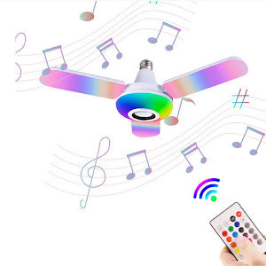 Lampa muzicala Bluetooth cu ventilator si telecomanda