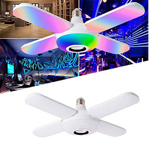 Lampa muzicala Bluetooth cu ventilator si telecomanda