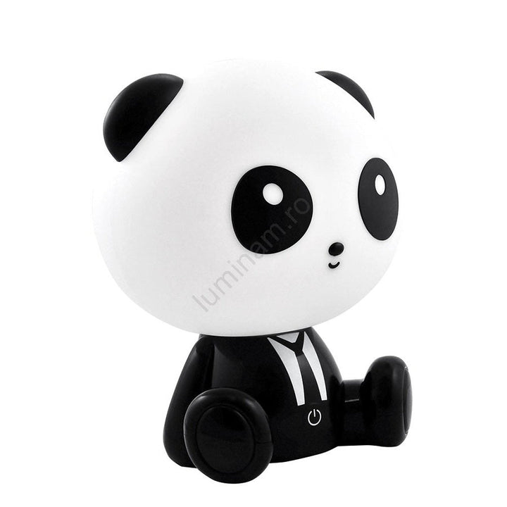 Lampa de veghe pentru copii, design Urs Panda, Alb-Negru, 24 cm, 2.5W-230V, AMA