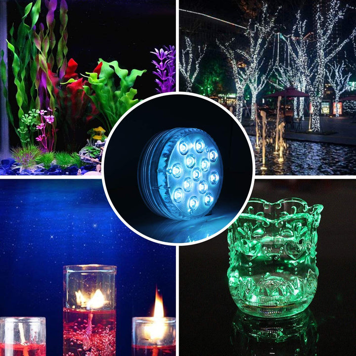Set 4 led-uri subacvatice ambientale cu telecomanda