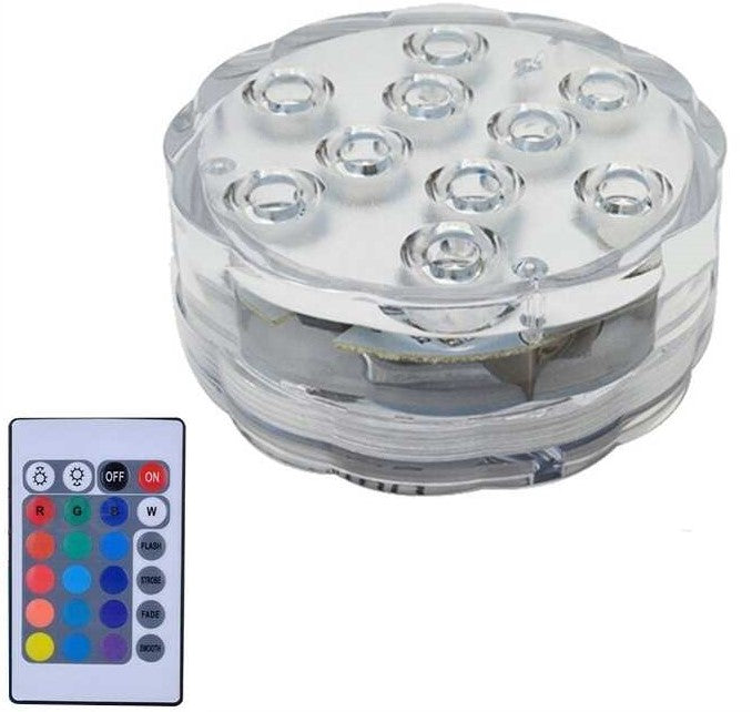 Set 4 led-uri subacvatice ambientale cu telecomanda