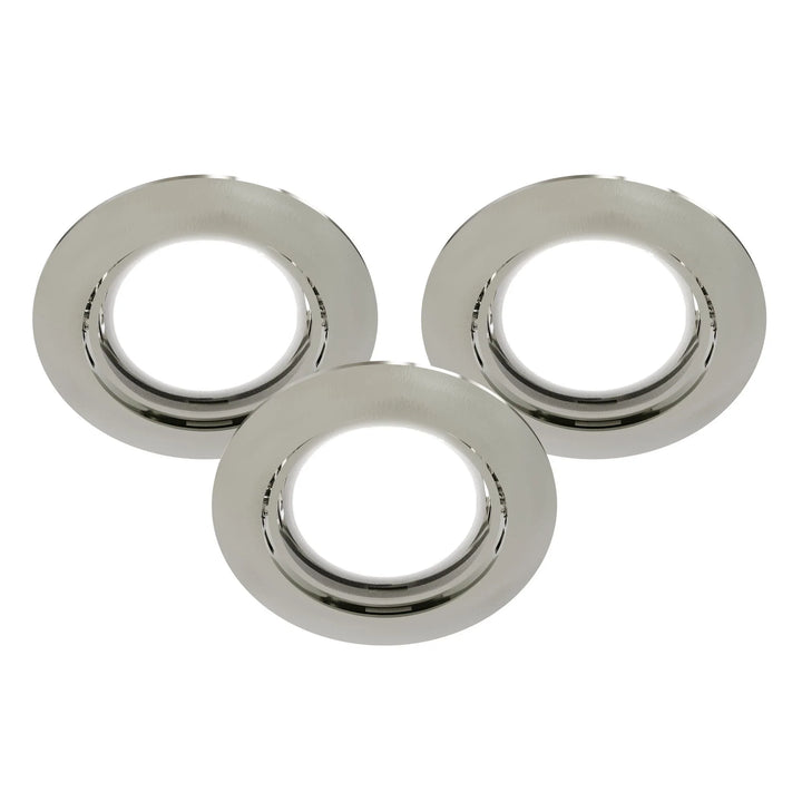 Spot incastrat LED, 3 x GU10, 510 lm, orientabil, IP 20, 2700 K, argintiu, set 3 bucati