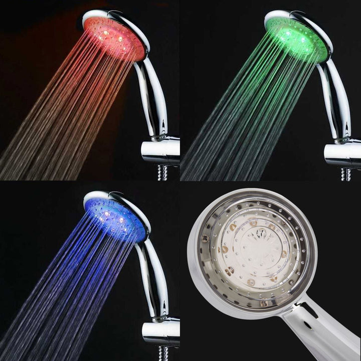 Cap de dus cu led colorat si senzor de caldura