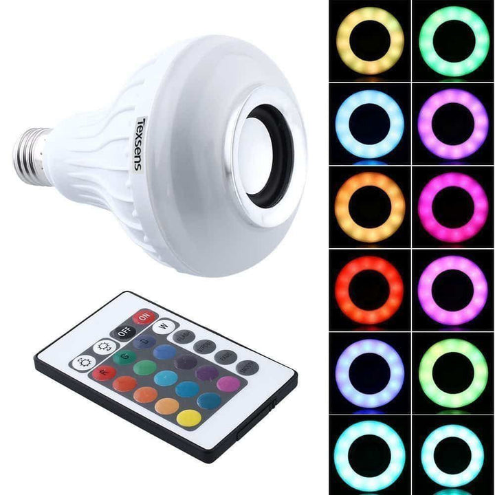 Bec led cu difuzor, Bluetooth si telecomanda