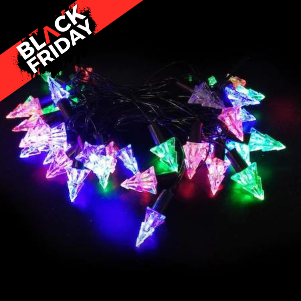 Set 4 x Instalatie solara 50 Led braduti, multicolor