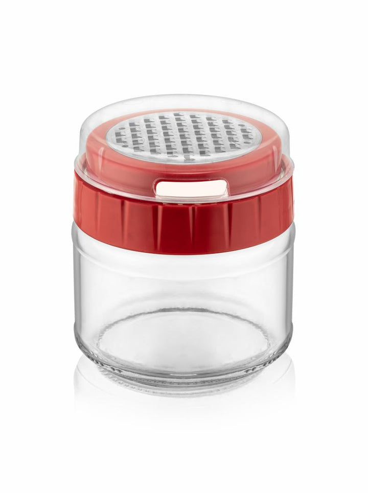 SET 2 X RAZATOARE CU RECIPIENT DIN STICLA,300 ML, COOKING BY HEINNER