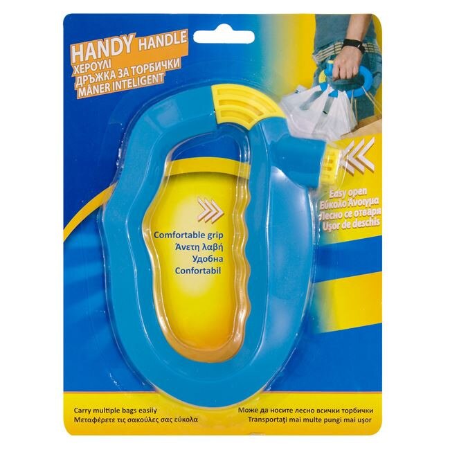 SET 2X Maner practic pentru sustinere pungi, albastru